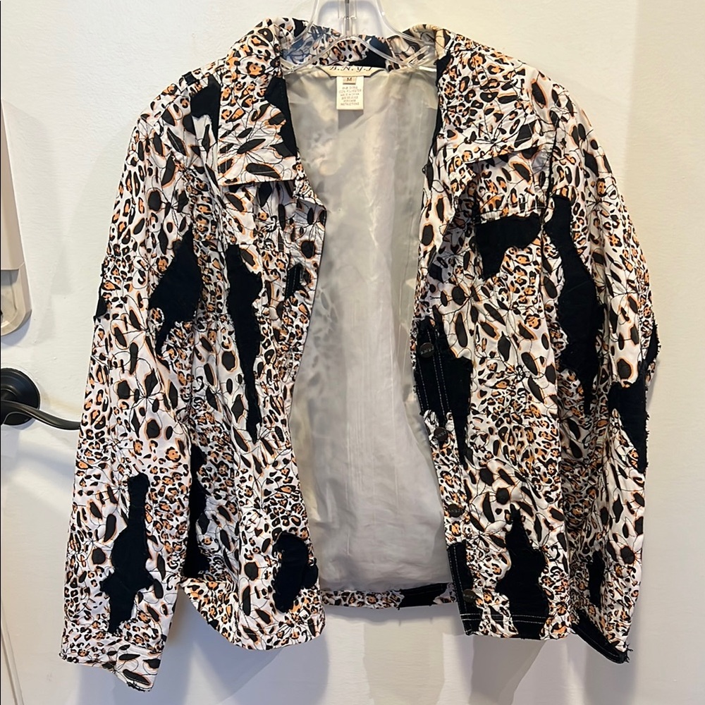 Black and Brown Bomber Jacket with Plush Texture